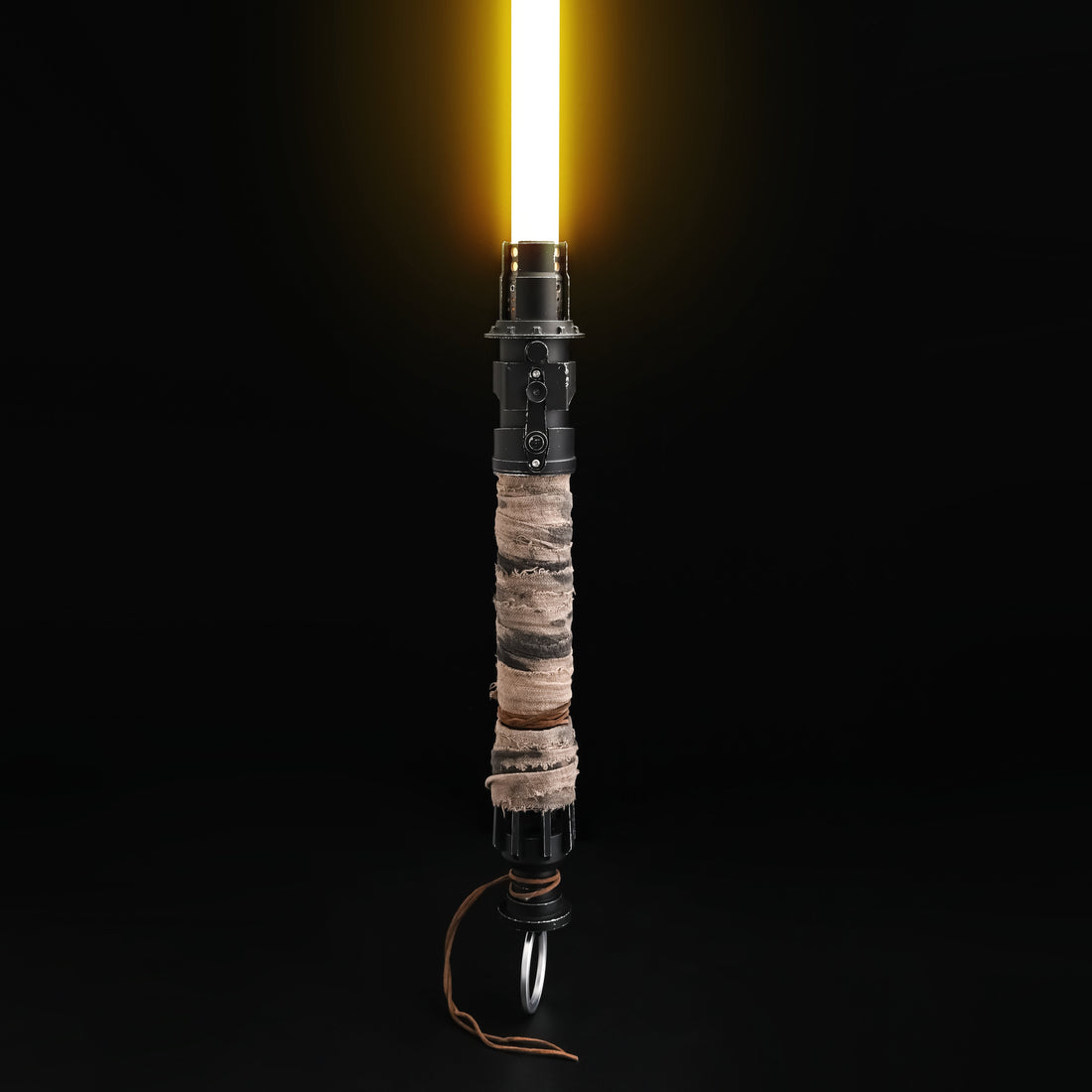 StarForged Boone Kestis hilt, weathered aluminium wrapped in layered black cloth